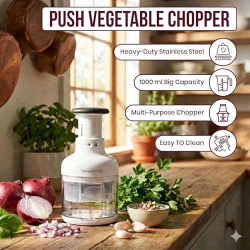 Manual Vegetable Chopper Nuts Chopper Garlic Chopper with Container and Lid