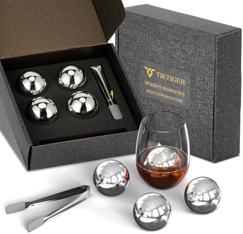 Whiskey Ice Balls Set of 4 XL 55mm Balls Resuable Ice Stones