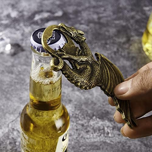 Dragon Wine Beer Bottle Opener for Bar Bartender Men and Women,Thanksgiving,Hallowmas,Christmas,Bronze color