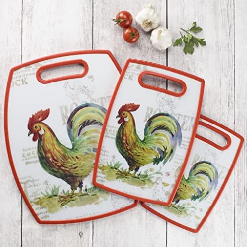Cuisinart Rooster Collection Cutting Board, Multicolor