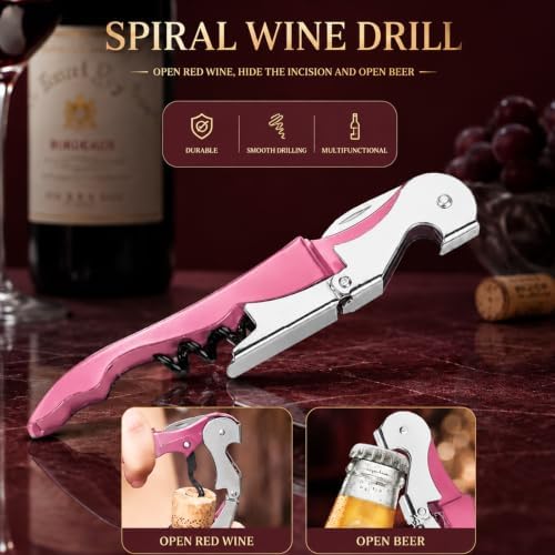 50 Pack Colorful Wine Key Corkscrew, Stainless Steel Waiter's Opener