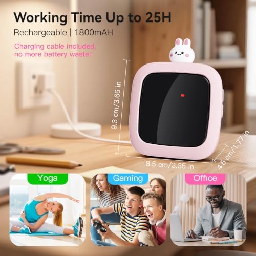 Yunbaoit Digital Visual Timer for Kids, 99-Minute Countdown, Rechargeable