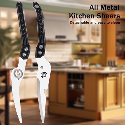 Heavy Duty Kitchen Poultry Shears Professional Food Scissors Black