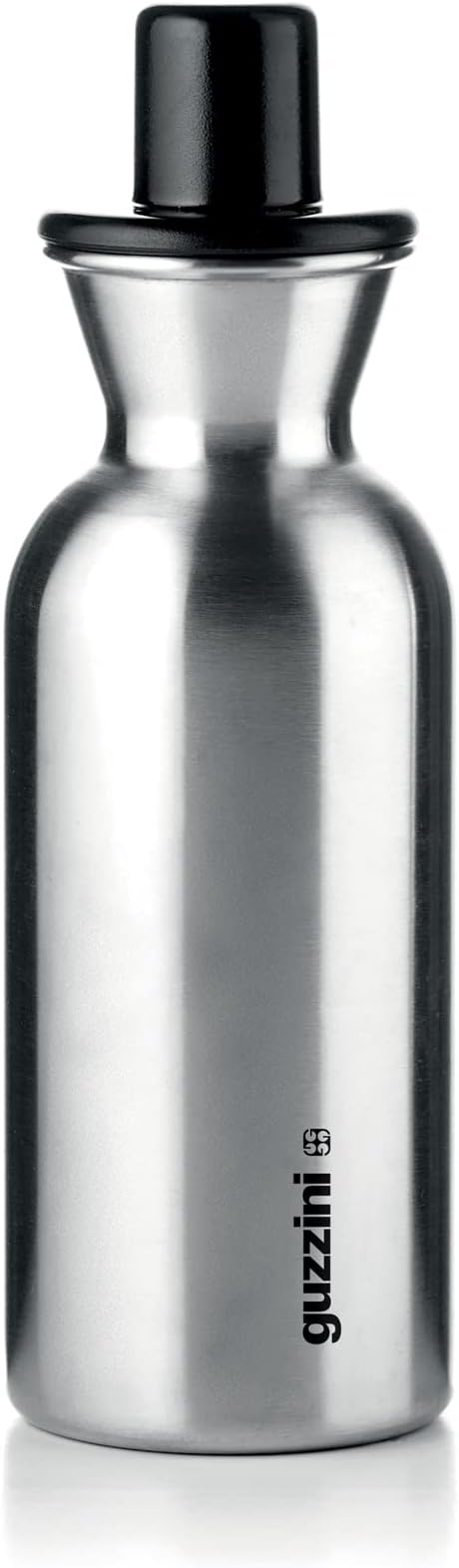 Guzzini Oil & Vinegar Bottle with Drip-Free Dispenser, 330ml Steel Prefect-Dressing Bottle