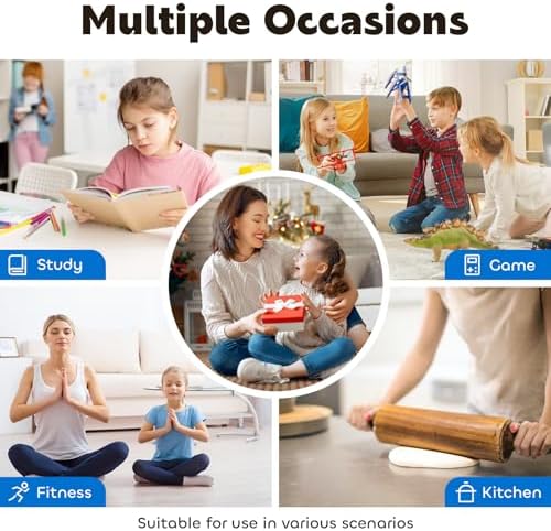 Visual Timer for Kids 60-Minute Countdown Timer with Optional Alarm, Focus Tool for ADHD & Autism, Time Management for Homework, Chores, Office, Kitchen, Teaching & Study Routines (Black Blue)
