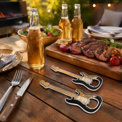Guitar Shaped Bottle Opener, 2 Pack Metal Beer Opener Gift for Music Lovers