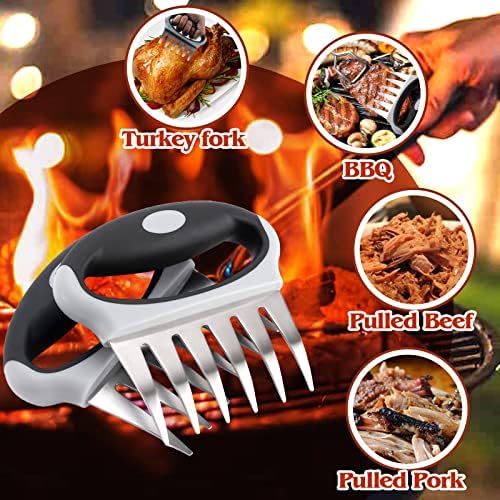 Meat Claws for Shredding, Metal Set of 2 Tools, Chicken Shredder, Meat Shredder Claws, BBQ Shredding Claws, Pulled Pork, Bear Claws, Pork Shredding Claws Shred Cut Meats