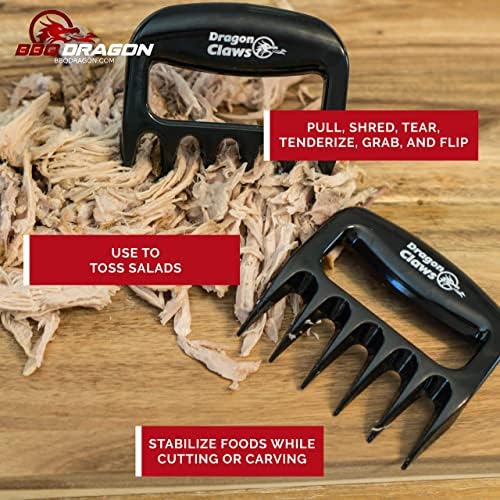 BBQ Dragon Heat Resistant Meat Shredder Claws – Bear Claw Design for Pulled Pork, Chicken, Beef – Grill & Smoker Accessories