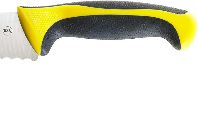 Mercer Culinary Millennia Colors Bread Knife, 10-Inch Wavy Edge Wide, Yellow