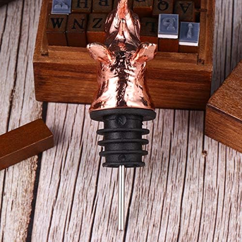 Cabilock Wine Pourer Creative Zinc Alloy Aerator Stopper for Parties Bars and Restaurants Rose Animal Design for Unique