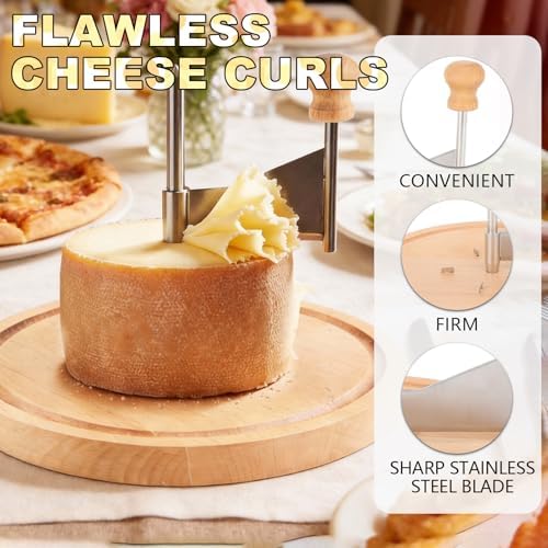 Cheese Curler Wheel,Multi-Functiona Cheese Shaver for Making Various Cheese