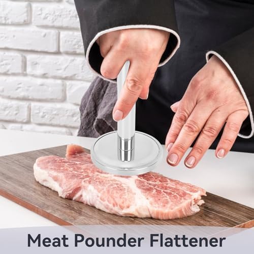 Meat Masher, Meat Mallet Meat Tenderizer Tool Meat Hammer Stainless Steel Meat Pounder Meat Pounder Cooking Mallet Meat Pounder Flattener