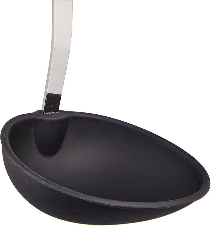 Frost Bird Seisakusho Pakka Wood Nylon Ladle, Large, Stainless Steel, Wooden Pattern, Made in Japan