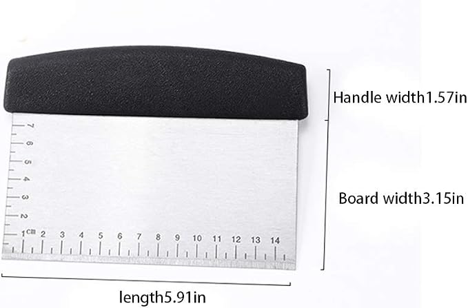 Topwon Tools and Gadgets Stainless Steel Pastry Scraper, Bench Scrape, Kitchen Tool for Baking and Cooking