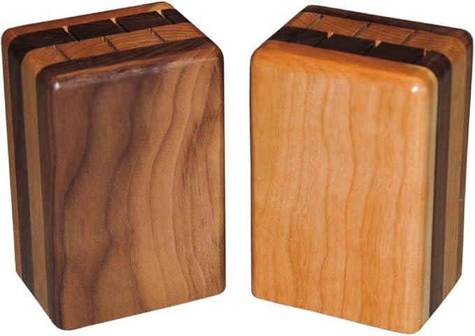 Walnut Steak Knife Block with Six Slots, Cherry and Walnut