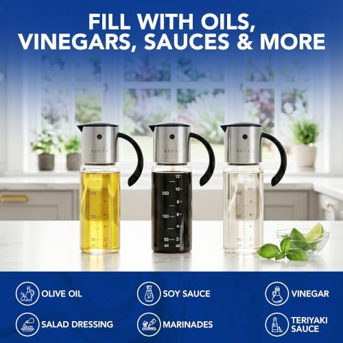 Small Glass Soy Sauce Dispenser, Olive Oil Bottle, Salad Dressing Container