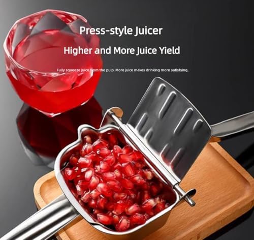 Quaestornest Thicken hand juicer citrus press squeezer, Thicken Aluminum Alloy Handheld Citrus Press for Fresh Fruit Juice, Stainless Steel Hand Held Juicer for Lemon, Orange & More (Stainless steel1)