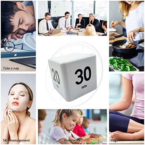 Feilifan Cube Timer, Productivity Cube Flip Timer, 15-20-30-60 Minute