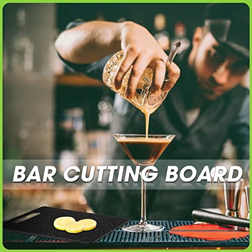 Lounsweer Small Plastic Cutting Board Kitchen, 6" X 10", Black