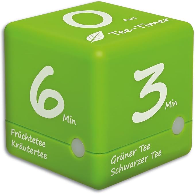 TFA Dostmann Digital Tea Timer, Green, L 60 x B 60 x H 60 mm