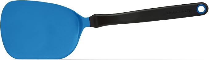 Dreamfarm Chopula Non-Stick-Safe Super-Flexible Sit-Up Spatula with Strong Flat Edge to Separate Food - 12" Classic Blue | Non-stick cookware safe, heat resistant, thin, flexible flipper, turner and food chopper with sit-up, no-mess handle, 12"