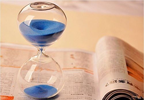 Graces Dawn Super Beautiful Transparent Glass Hourglass Sand Timer 60 Minutes with (Blue)