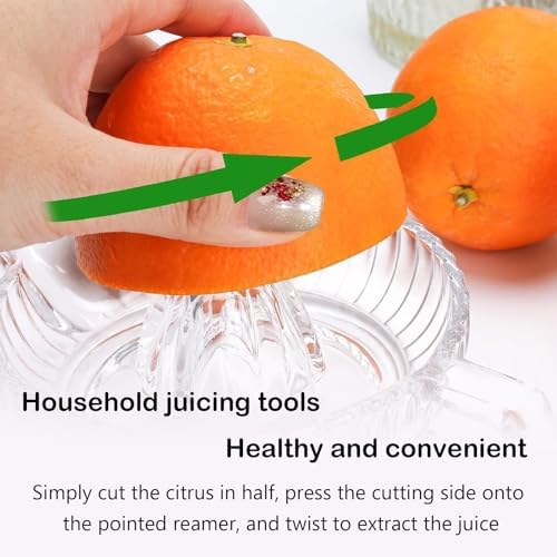 Glass Lemon Citrus Juicer Reamer, Heavyweight Glass