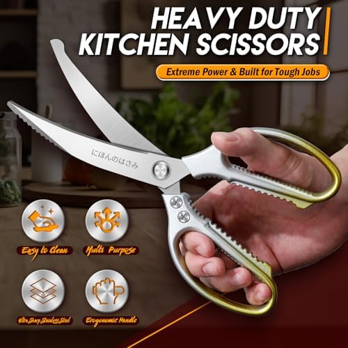 TIJERAS Kitchen Scissors Shears Set - 2PCS Stainless Steel Sharp