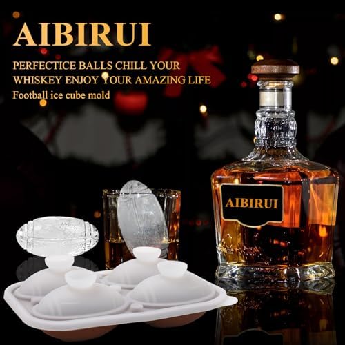 Football Ice Cube Mold,2.5" x 8 ices,Large Ice Cube Molds,ice Molds