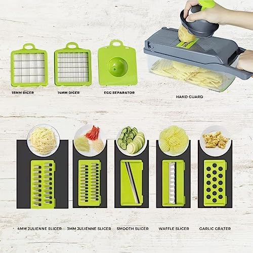 12 in one Pro Series Dice Shred Slice Vegetable Chopper Utensil, 4.75x4.75x13