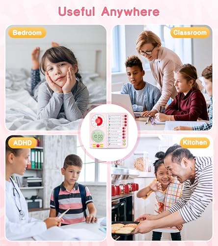 Herloreen Visual Timer for ADHD, Chore Chart & Task Planner for Kids,Adults