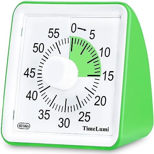 60-Minute Visual Timer for Kids, Management Classroom Timer, Green