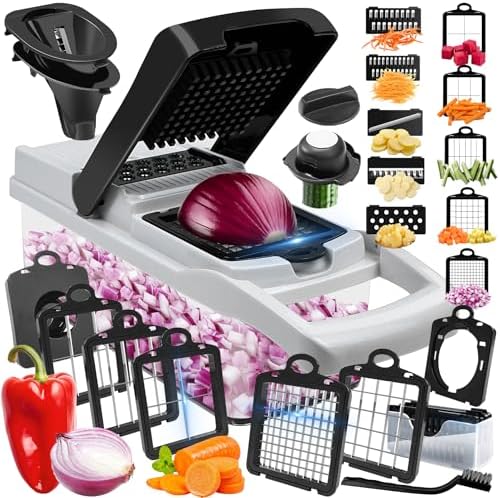 Multi 23-in-1 Pro Vegetable Chopper & Mandoline Slicer, 10 Blade-in-1