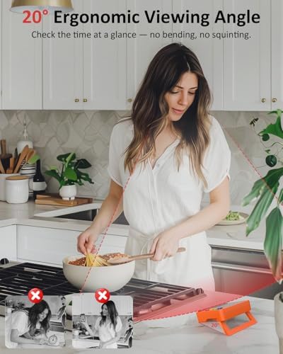 Digital Kitchen Timer with 4 Channel, Loud Alarm and Silent Mode