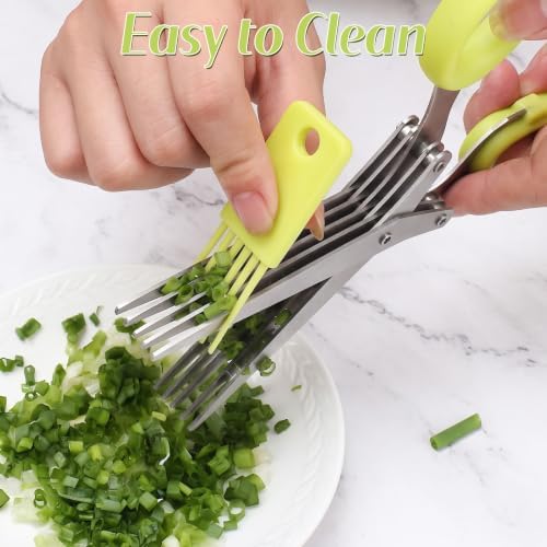 2027 New Herb Scissors with 5 Thickened Sharp Blades