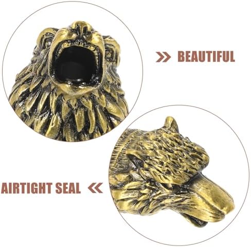 Wolf Head Wine Pourer Animal Head Wine Aerator Spout for Red Whiskey and Bottle Pouring Alloy Bar Accessory 4.05 in 1 X Pourer