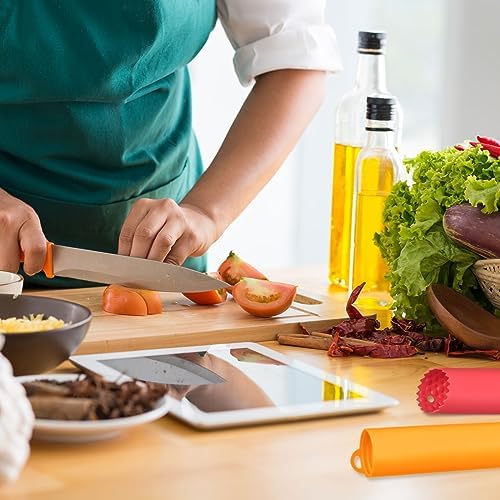 uxcell Garlic Peeler Skin Remover Roller Keeper, Silicone Garlic Peeler Tube Non Slip 5.12inch Long for Useful Kitchen Tools, Red/Green