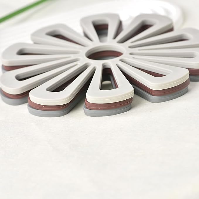 Silicone Trivet Mat for Kitchen, Hot Pot Holder Hot Pads for Pots Pans, Trivets Hot Plates for Hot Dishes, Heat Resistant Table Mat for Countertop, Set of 3