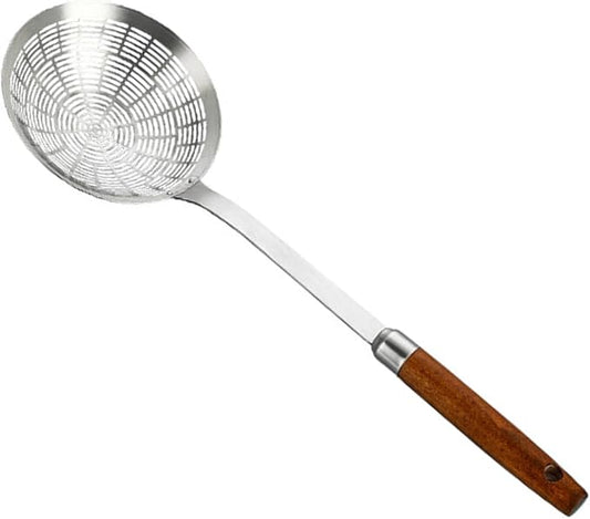 Large Bowl Slotted Spoon Comfortable Grip Handle Skimmer Ladles for Draining and Cooking Metal Kitchen Utensils Tool Restaurant Tool