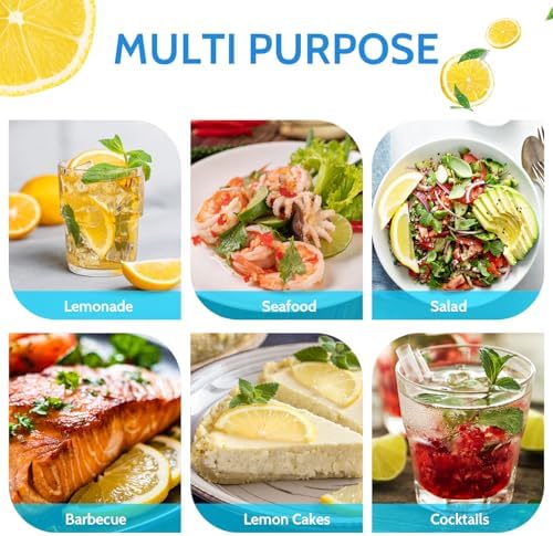 Lemon Squeezer, Sopito Lemon Juicer Heavy Duty Lime Squeezer, Easy & Fast Juicing Citrus Press, Hand Fruit Press for Seedless Juicing, Easy to Clean Manual Juicer, Silver