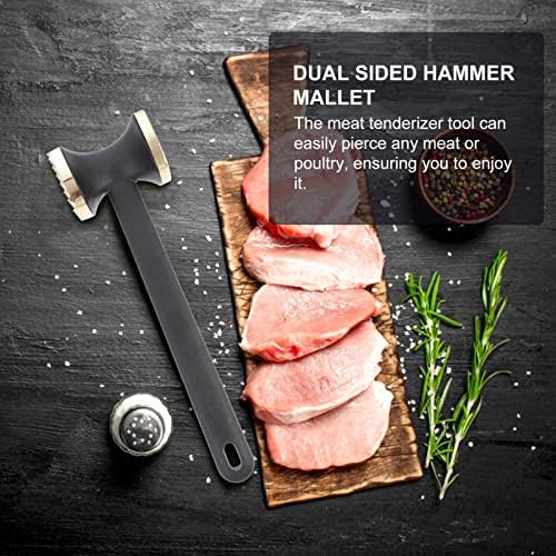 Hemoton Meat Tenderizer Tool Dual Sided Meat Mallet Tenderizer Meat Pounder Meat Hammer Meat Smasher for Tenderizing Steak Beef Chicken Fish and Poultry