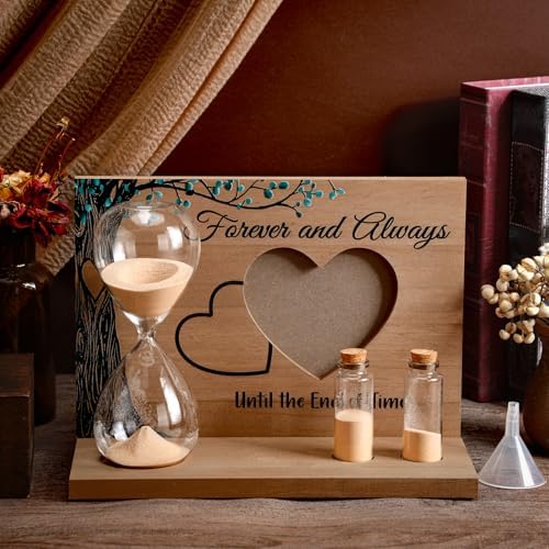 Sliner Unity Sand Ceremony Kit Unity Hour Glass for Wedding, 5 Pcs, Classic