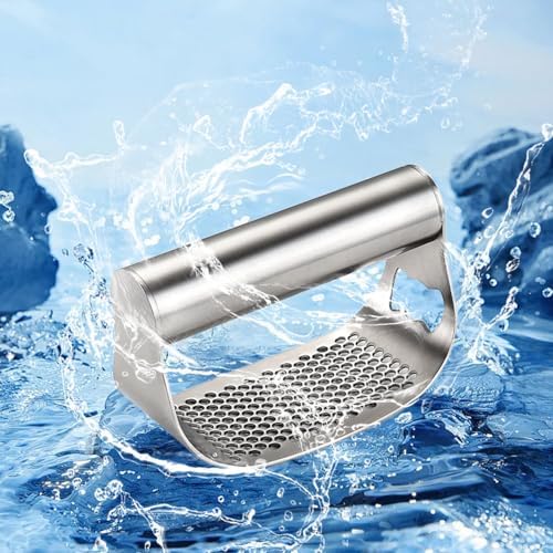 Garlic Press Garlic Presser,2026 Stainless Steel Garlic Presser Bottle Opener Mincer Crusher with Peeler and Cleaning Brush,Multifunctional Kitchen Gadget Garlic Mincer for Woman (B/1PCS)