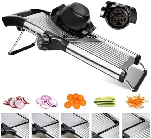 Adjustable Mandoline Slicer 5-in-1 Stainless Steel Vegetable Cutter