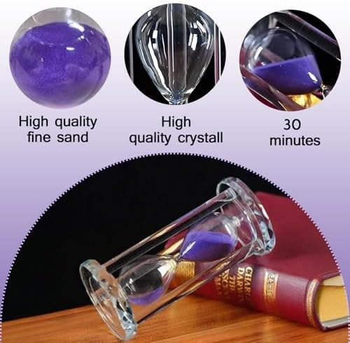 Hourglass Timer 30 Minutes, MEKBOK Plastic Sand Timer 30 Minutes, Children's Hourglass Color, Games, classrooms, Kitchens, Decorations