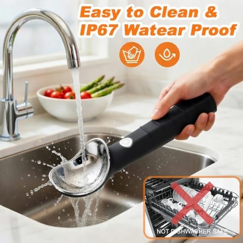 Heated Ice Cream Scoop, Fast Heating Electric Scooper, Rechargeable