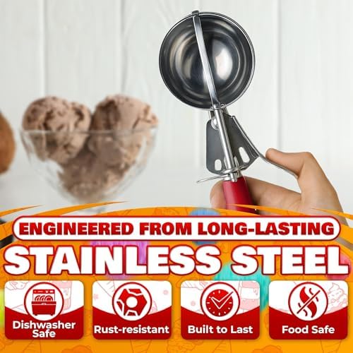 Ice Cream Scoop with Trigger Release, Cookie Scoop for Baking, #24