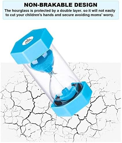 SuLiao Hourglass Sand Timer for Kids,Plastic Sand Clock 5/25 Minutes Set,Large Blue Green Sand Watch 5&25Min,Reloj de Arena Niños,Colorful Hour Glass Sandglass Timer for Classroom,Games,Kitchen,Decor