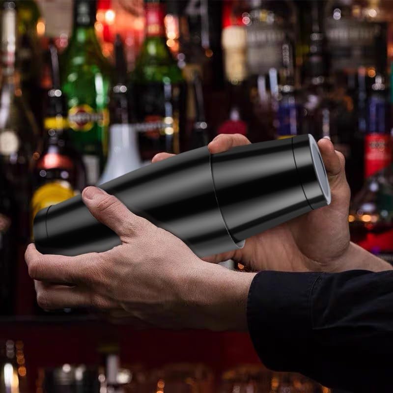 Mwellewm Boston Shaker Cocktail Set Bartender Kit, 12 Pcs Drink Shaker with Strainer Bartending Martini Shaker Tin with 18oz & 28oz Mixed Alcohol Shaker Stainless Steel Bar Tool for Beginner