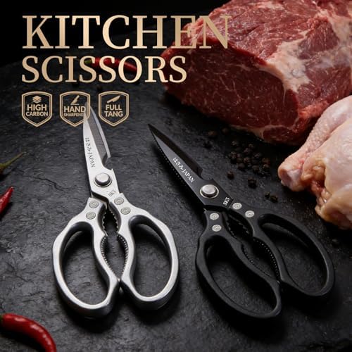Kitchen Scissors, All Purpose Kitchen Shears for Food, Japanese Heavy Duty Poultry Shear Dishwasher Safe Food Scissor Set, Meat Cutting Scissors Chicken Shears, Gifts for Men Women